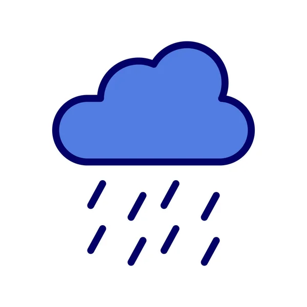 Rainy Cloud Web Icon Simple Design — Image vectorielle
