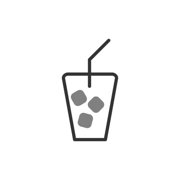 Ice Tea Icon Vector Illustration — Image vectorielle