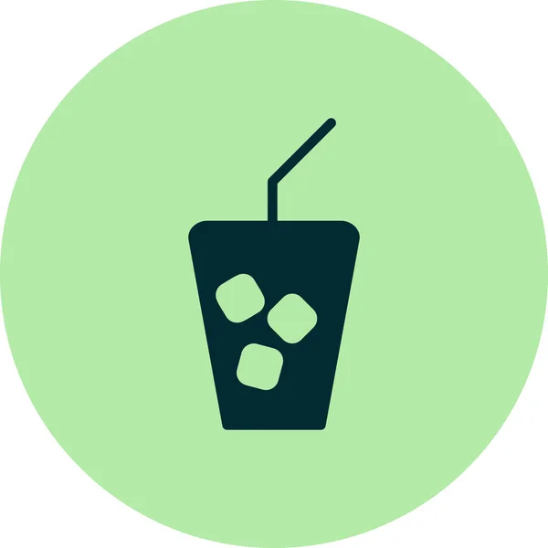 Ice Tea Icon Vector Illustration — Stock Vector