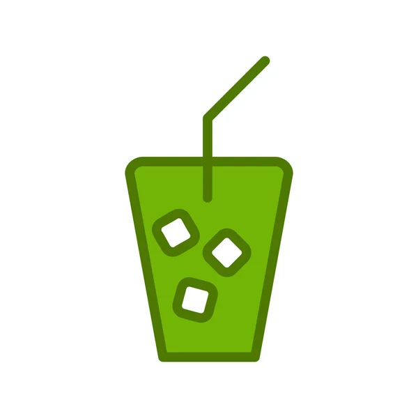 Ice Tea Icon Vector Illustration — Stockvektor