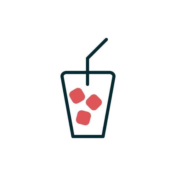 Ice Tea Icon Vector Illustration — Vettoriale Stock