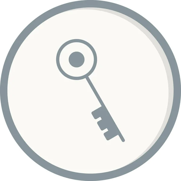 Single Key Icon Vector Illustration — Stockový vektor
