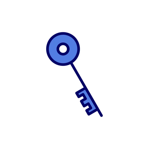 Single Key Icon Vector Illustration — Stok Vektör