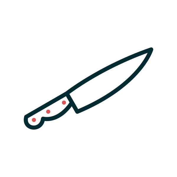 Knife Tool Icon Vector Illustration — Stok Vektör