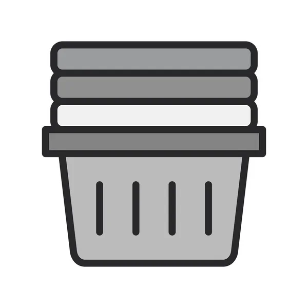 Laundry Basket Icon Vector Illustration — Vetor de Stock