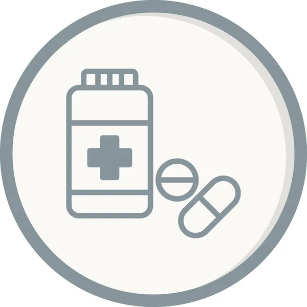 Bottle Pills Medicine Concept Vector Illustration — Stockový vektor