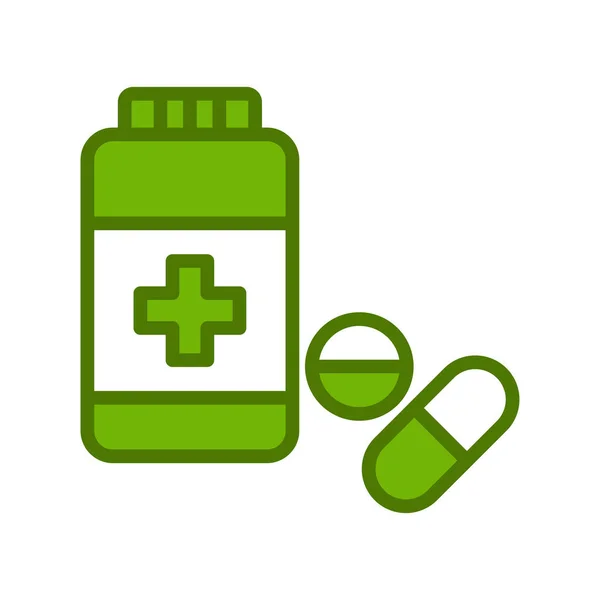 Bottle Pills Medicine Concept Vector Illustration — Stockvektor