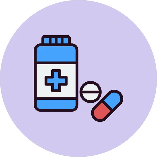 Bottle Pills Medicine Concept Vector Illustration — Stockový vektor