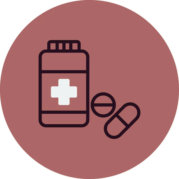 Bottle Pills Medicine Concept Vector Illustration — Stockový vektor
