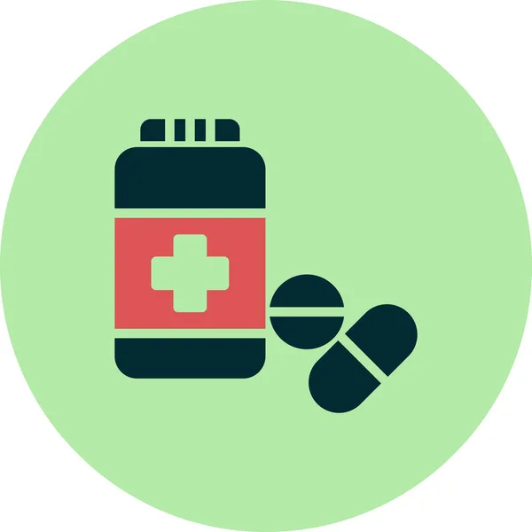 Bottle Pills Medicine Concept Vector Illustration — Stockový vektor