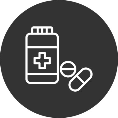 İlaç şişesi, ilaç konsepti vektör çizimi