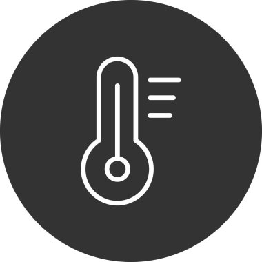 Termometre. Basit web simgesi illüstrasyonu