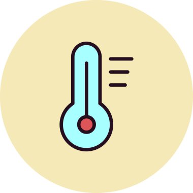 Termometre. Basit web simgesi illüstrasyonu