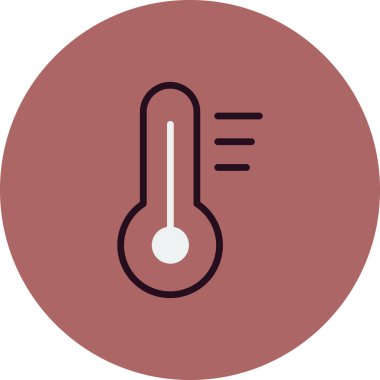 Termometre. Basit web simgesi illüstrasyonu