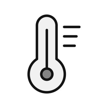 Termometre. Basit web simgesi illüstrasyonu