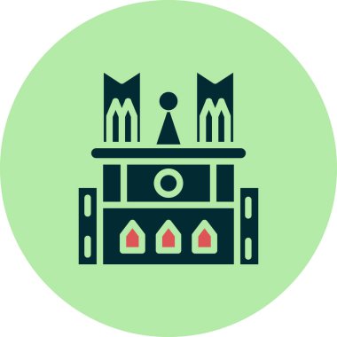 Modern yapı simgesinin vektör illüstrasyonu