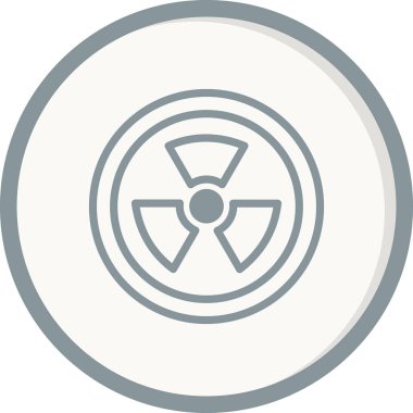 Radyasyon. Web simgesi basit bir illüstrasyon. Nükleer 