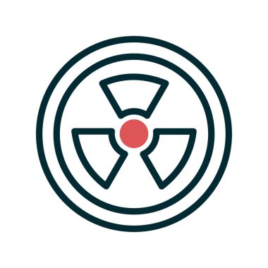 Radyasyon. Web simgesi basit bir illüstrasyon. Nükleer 