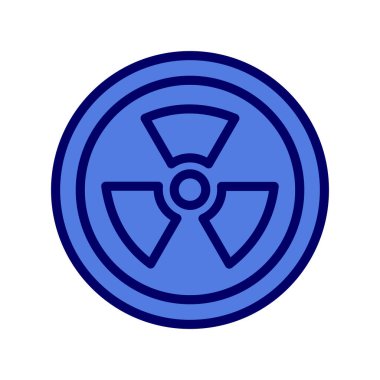 Radyasyon. Web simgesi basit bir illüstrasyon. Nükleer 
