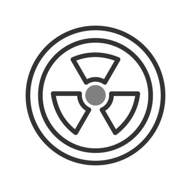 Radyasyon. Web simgesi basit bir illüstrasyon. Nükleer 