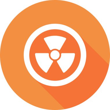 Radyasyon. Web simgesi basit bir illüstrasyon. Nükleer 