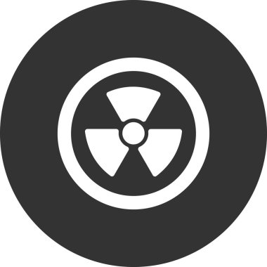 Radyasyon. Web simgesi basit bir illüstrasyon. Nükleer 