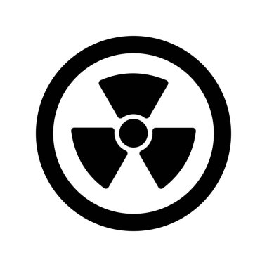 Radyasyon. Web simgesi basit bir illüstrasyon. Nükleer 