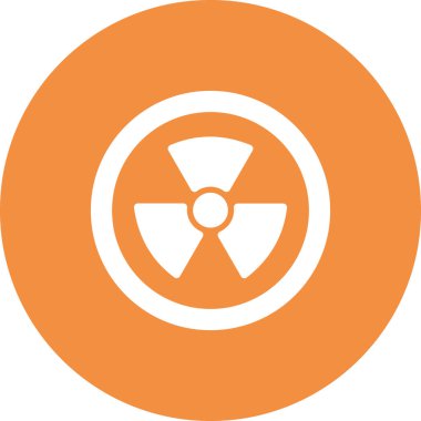Radyasyon. Web simgesi basit bir illüstrasyon. Nükleer 