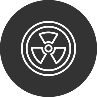 Radyasyon. Web simgesi basit bir illüstrasyon. Nükleer 