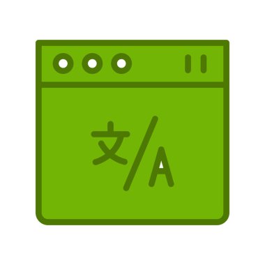 Çevrimiçi Çeviri simgesinin vektör illüstrasyonu