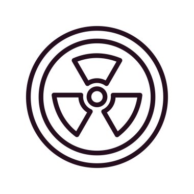 Radyasyon. Web simgesi basit bir illüstrasyon. Nükleer 