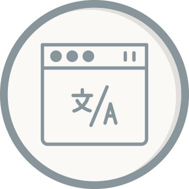 Çevrimiçi Çeviri simgesinin vektör illüstrasyonu