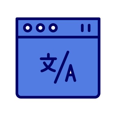 Çevrimiçi Çeviri simgesinin vektör illüstrasyonu