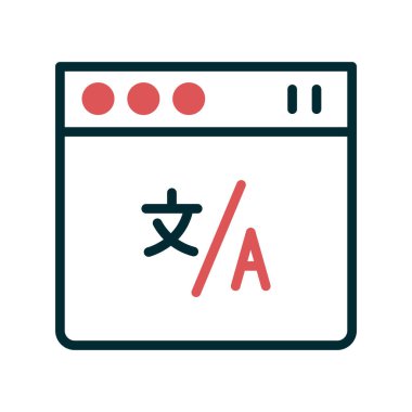 Çevrimiçi Çeviri simgesinin vektör illüstrasyonu