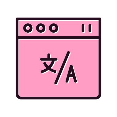 Çevrimiçi Çeviri simgesinin vektör illüstrasyonu