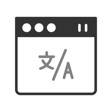 Çevrimiçi Çeviri simgesinin vektör illüstrasyonu