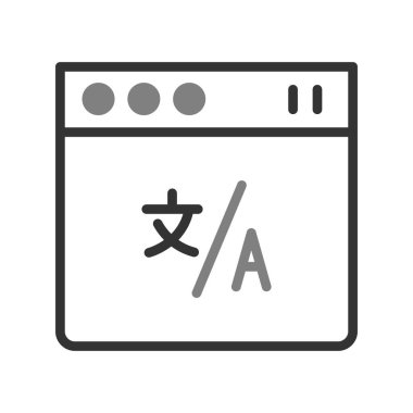 Çevrimiçi Çeviri simgesinin vektör illüstrasyonu