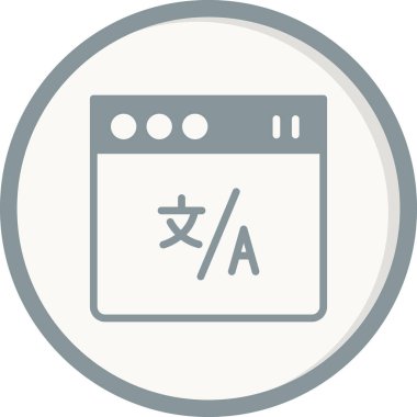 Çevrimiçi Çeviri simgesinin vektör illüstrasyonu