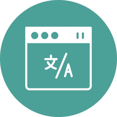 Çevrimiçi Çeviri simgesinin vektör illüstrasyonu