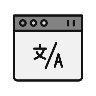 Çevrimiçi Çeviri simgesinin vektör illüstrasyonu