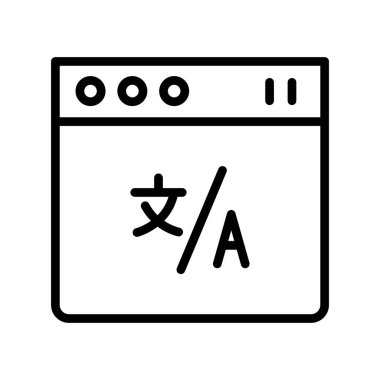 Çevrimiçi Çeviri simgesinin vektör illüstrasyonu