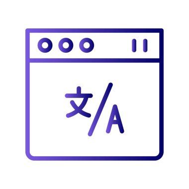 vector illustration of Online Translator modern icon