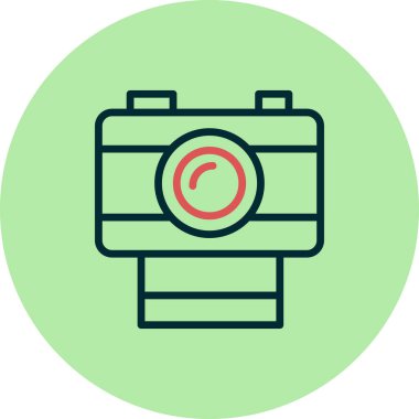 fotoğraf makinesi ikon vektör illüstrasyonu