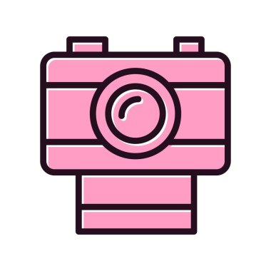 fotoğraf makinesi ikon vektör illüstrasyonu