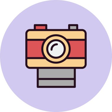 fotoğraf makinesi ikon vektör illüstrasyonu