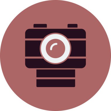 fotoğraf makinesi ikon vektör illüstrasyonu