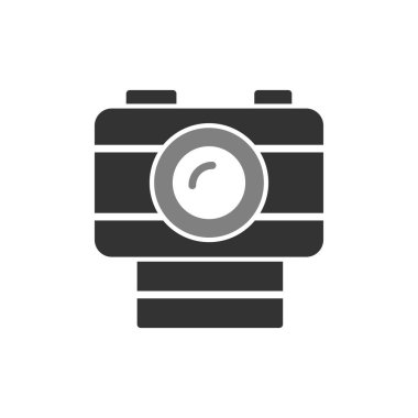 fotoğraf makinesi ikon vektör illüstrasyonu