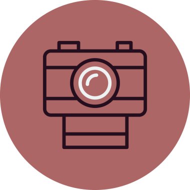 fotoğraf makinesi ikon vektör illüstrasyonu