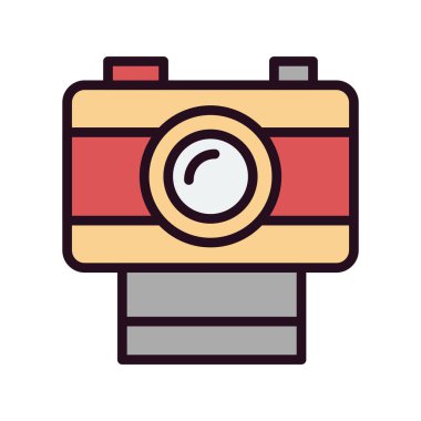 fotoğraf makinesi ikon vektör illüstrasyonu