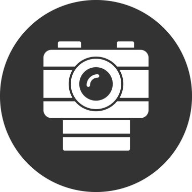 fotoğraf makinesi ikon vektör illüstrasyonu